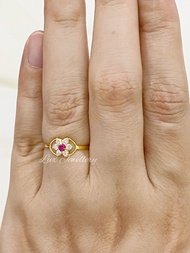 Cincin wanita emas muda + cincin emas muda + cincin emas setengah gram + cincin mata kembang