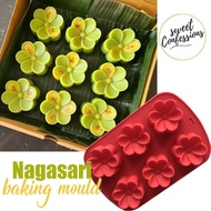 6 cavity Nagasari Rose floral Silicone Mould for agar agar jelly silicone kueh mold