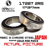 SPINTEC 17287 2RS Japan Chrome Steel Rubber Sealed Bearings for Bike Hubs