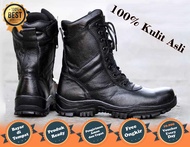 Sepatu PDL TNI AD Termurah SEPATU Boots PDL Pria Kulit Asli / TNI / Polri / Satpam (UJUNG BESI) Boot
