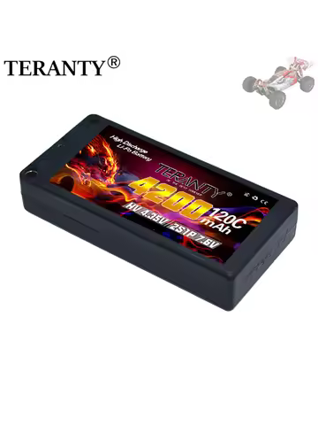 Upgradedl TERANTY 7.6V 2S 4200mAh 120C/240C Lipo Battery compatible with 1/10 remote control racing 