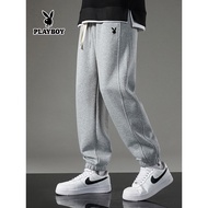 baggy tracksuit tracksuit man seluar tracksuit lelaki Playboy Spring Gray Slim-fit Trendy Sweatpants
