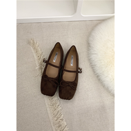Velvet Mary Jane Flats