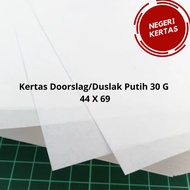 DOORSLAG/WHITE CARDBOARD PAPER 30 GSM 44X69CM (Plano/rim)