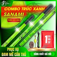 3H Green Bamboo Hand Fishing Rod for Rivers, Lakes, Streams.. BCC07 - Sanami Fishing