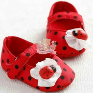 MERAH Prewalker Red Ladybug / Red Baby Shoes / Red Baby Shoes
