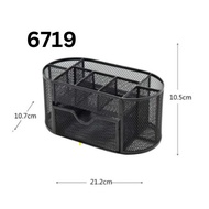 ❗HIGH QUALITY❗Multi-Functional INS Metal Pen Holder with Drawer Compartment Storage Box 9 Space N0.6