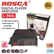 BOSCA Amplifier AC/DC Digital Player Bluetooth FM Radio Mic Volume Control