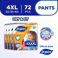 Drypers DryPantz Pants Baby Diaper 4XL (25-35kg) 18sx4 - Carton