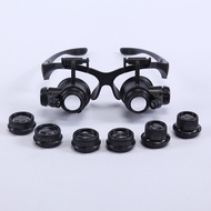 9892GJ Head-mounted Glasses-style High Magnification Magnifier for Both Eyes LED Four Sets of Lamps 