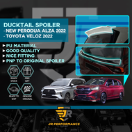 JR Custom Made PU Rear Ducktail Spoiler Alza 2022 Gear Up Itik Spoiler Car Accessories Bodykit Exter