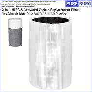 Fits Blueair Blue Pure 3410 / 311 Air Purifier 2-in-1 HEPA  & Activated Carbon Replacement Filter