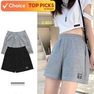 Women's High-Waisted Waffle Grid Sports Shorts (P47) | Loose Fit Wide-Leg Hot Pants for Home Wear