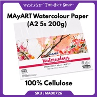 [WE-ARTS] MAyART Watercolour Paper 100% Cellulose  A2 size 5s 200g (FB-SERIES)