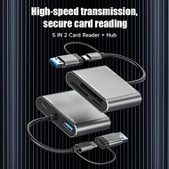 【Beverly】-New USB 3.0 Memory Card Reader 5 In1 USB-C to TF SD XQD Card Reader Adapter for 15 Pro/Max