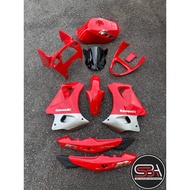 KAWASAKI NINJA DOUBLE R KR 150 RR BODY COVERSET STICKER TANAM 2 TONE RED MERAH SEKALI TANK ( 2 KOTAK