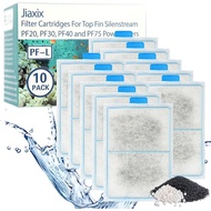 10 Pack PF-L Carbon Cartridge Filter Cartridges for Top Fin Silenstream PF20, PF30, PF40 and PF75 Po