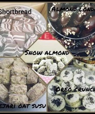 combo 5 biskut raya shortbread/almond london/oreo cookies/oat susu/snow almond