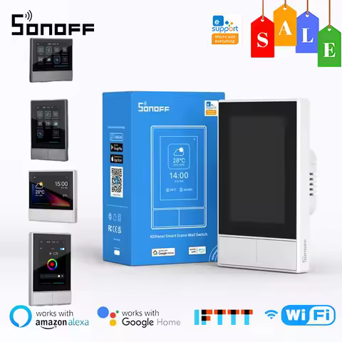 SONOFF NSPanel Smart Scene Wall Switch EU/US WiFi Smart Thermostat Display Switch All-in-One Control