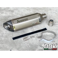 ปลายท่อ Akrapovic 18 นิ้ว เลสสีเงินยิงทราย ปากเฉียงคาร์บอนเคฟล่าแท้ โลโก้เลเซอร์ Sาคาต่อชิ้น (เฉพาะตัวที่ระบุว่าจัดเซทถึงขายเป็นชุด)