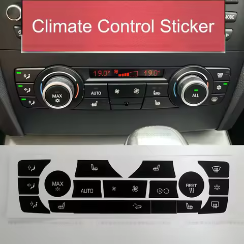 AC Climate Control Button Stickers Decals Repair Kit For BMW E90 E92 E91 323i 325i 328i 335i 2006-20