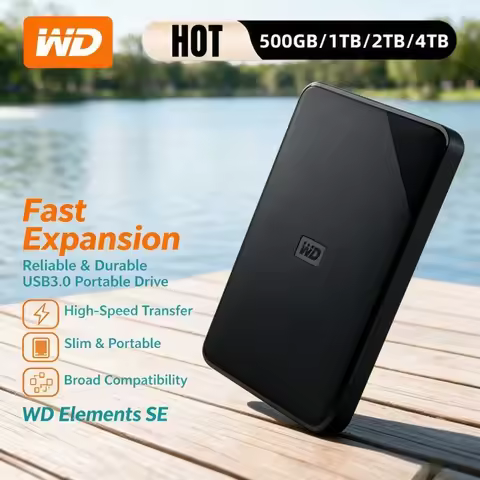 2.5" WD Elements External Hard Drive USB3.0 High Speed Transmission Portable HDD 2TB 4TB External St