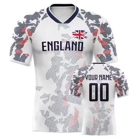 Custom England Soccer Jersey Personalized Name Number Football Shirt England Design Soccer Uniform f