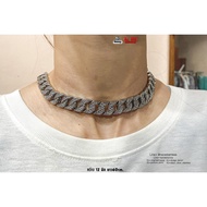 สร้อยคอชิดคอ เพชรCZ 40เซน เพชร diamond สร้อยคอโซ่ โซ่สร้อยคอ สร้อยโซ่ สแตนเลสแท้100% Stainless 316Lแ