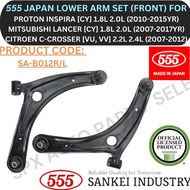 555 JAPAN GENUINE LOWER ARM (FRONT) FOR PROTON INSPIRA [CY] '10-15YR / LANCER [CY] '07-17YR / CITROE