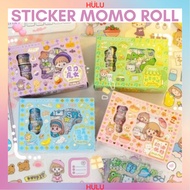 2D Roll Sticker Set Book Sticker Bottle Roll Sticker SET (1 Box 4 Rolls 4 Sheets) Cute and Funny