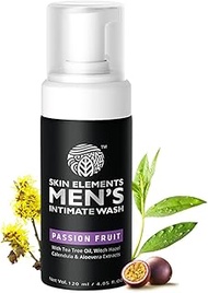 Skin Elements Intimate Wash for Men with Passion Fruit (4.05 Fl Oz) | pH Balanced Foaming Intimate W