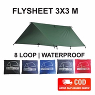 TENDA FLYSHEET 3x3/ 3x3 WATERPROOF tent tarpaulin