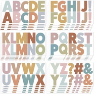 30 Helaian Pelekat Surat 300 Keping Set Surat Papan Buletin Besar untuk Hiasan Bilik Darjah Boho, Pe