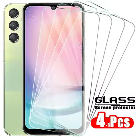 4Pcs Protective Glass for Samsung Galaxy A24 4G Screen Protector Film A54 A34 A14 A04 M54 M34 M14 M0