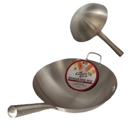 SH38-38cm S.Steel Single HDL Wok