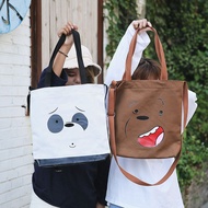 Bear we bare bears Bag With Zipper With Two Straps Carrying Strap And