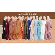 MULAN BASIC HAURABELLE (ORIGINAL HQ) SUIT BAJU DAN PALZZO BAGGY STYLE-roshumairahshop