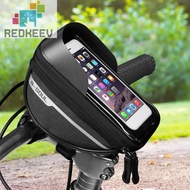2 Types  MTB Bicycle Frame Front Tube Bag Waterproof Touch Screen Phone Stand Pannier [Redkeev.sg]