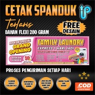 LAUNDRY BANNER / SALE SPANDUK / HOME FOR SALE BANNER / PULSA CONTER SELLING BANNER / GRADUATION BANN