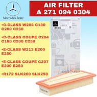 ORIGINAL MERCEDES AIR FILTER - MERC W204 C180 C200 COUPE W212 E200 E250 COUPE R172 SLK200 SLK250 A 2