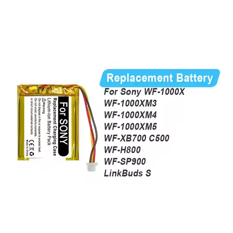 Replacement Charging Case Battery for Sony WF-1000X WF-1000XM3 WF-1000XM4 WF-1000XM5 WF-XB700 C500 W