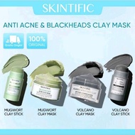 SKINTIFIC MASK CLAY STICK/CLAY MASK MUGWORT & VOLCANO ALASKA 40gram & 55 gram // SKINTIFIC MASKER ST