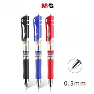 Combo of 03 Gel Ink Ballpoint Pens K35 M&G (3576) Engel Click Nib 0.5mm Smooth, Quick-Dry M&G Pen