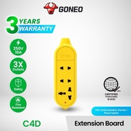 GONEO Unbreakable heavy duty Rewireable Extension Socket C4D 3 Outlets 4000w