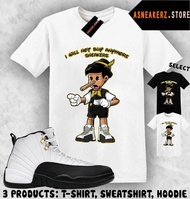 T-shirt matching AJ 12 Taxi 2025 competition sneakers sneakers Pinocchio T-shirt