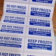 Sticker Frozen Food Simpan dalam Lemari Es bisa Custom