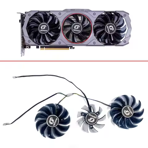 Video Card DIY Fan For Colorful iGame GeForce RTX 2080 Ti 2080 2070 2060 GTX 1660 1660Ti T129215SU P