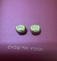 周大福足金 福字招財貓一對