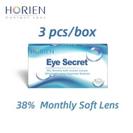 (3 pcs) Horien Eye Secret 38% Monthly Disposable Lens Clear Contact Lenses