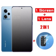 2 IN 1 Xiaomi Redmi Note 13 12 Pro Plus 11 10 9 8 7 Pro 13C 11s 10s 9s 12C 10C 9A 9C 8A 9T Poco C65 X5 5G 4G2 Matte Tempered Glass Screen Protector +  Back Camera Screen Protector Film